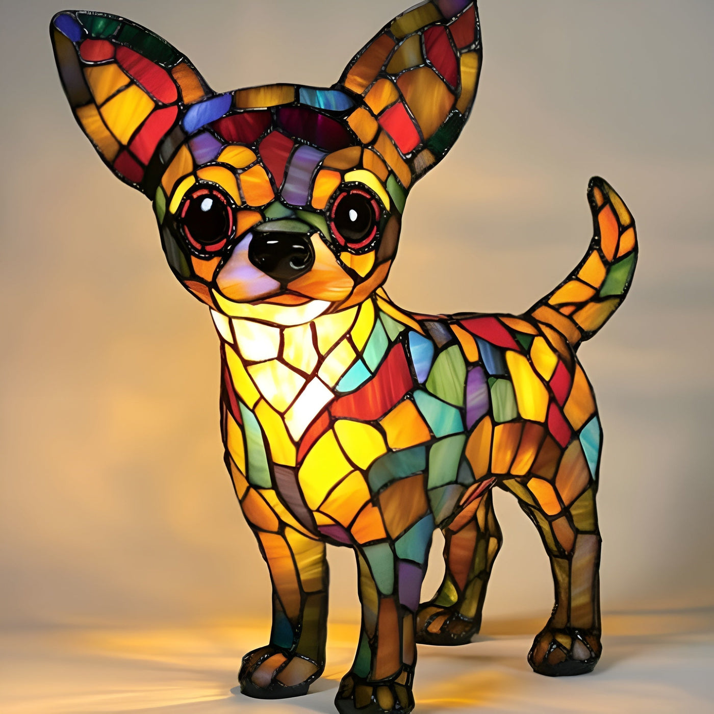 シュペット | ガラス製のカラフルな犬用ランプ マジスク