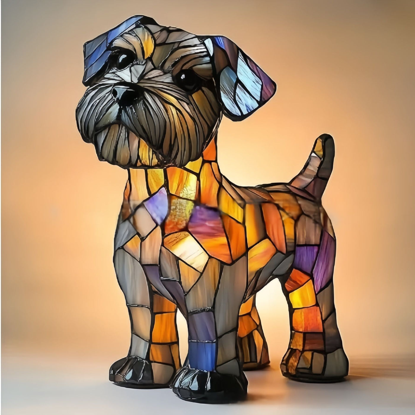 ロッキー | ガラス製カラフル犬用ランプ マジスク